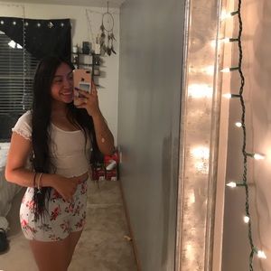 Flowered Designed Shorts